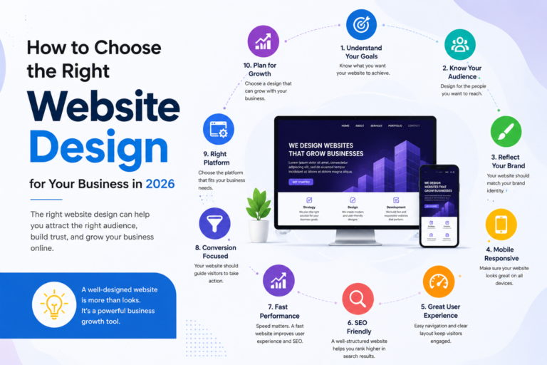 How to choose the right website design for your business in 2026