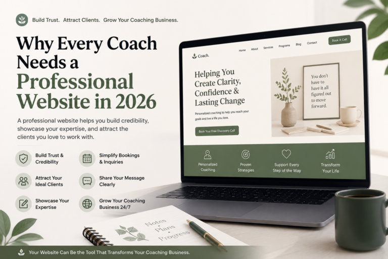 Professional coach website designed to attract ideal coaching clients